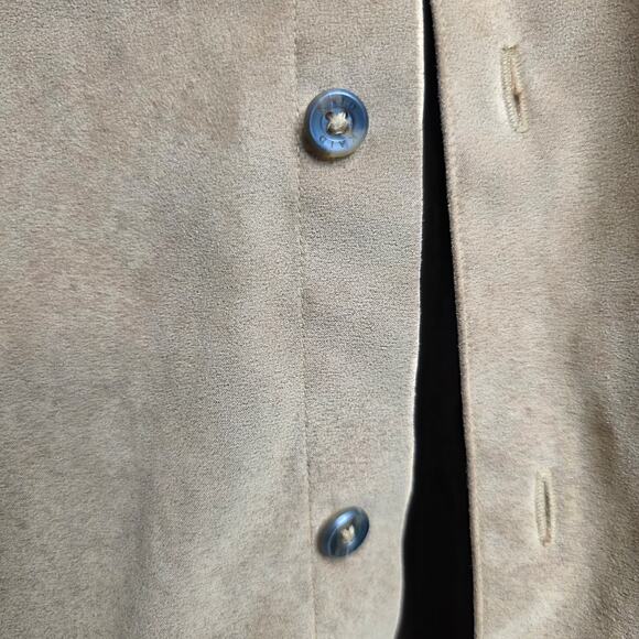 Kaid , Dark Brown Suede Button-Up Shirt, Mens, XL - Picture 3 of 6